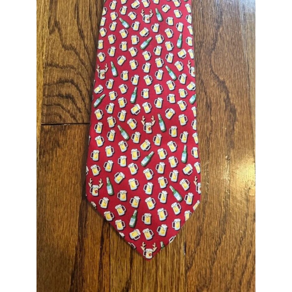 Vineyard Vines Silk Tie Mens Christmas Red Nosed Reinbeer Holiday Limited Ed